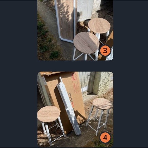Lot tabourets ronds hauts - lot,