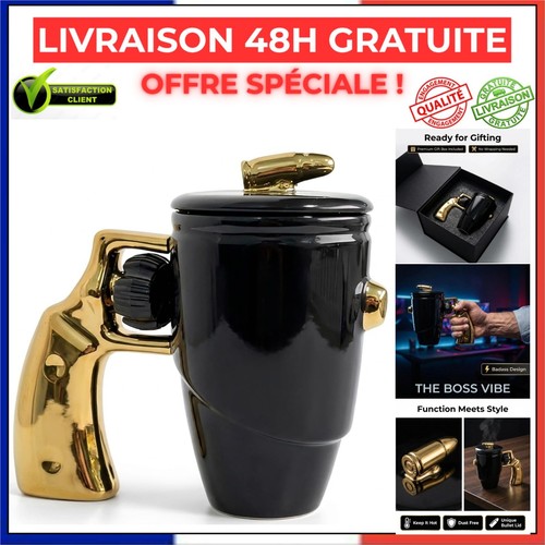 Mug revolver céramique - revolver, en