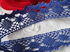 Dentelle vintage bleu  coton 3