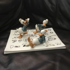 Disney Donald Duck Figure Model Sheet LE Figural Scene Statue Figurine-MIB