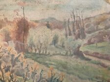 Beautiful Oil Painting Cardboard Jean DREYFUS STERN Landscape Post Impressionist Art