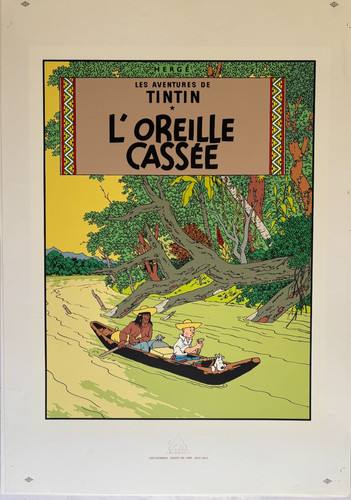 Herge rare serigraphie tintin - herge,