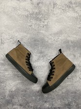 Rundholz Black Label Brown Suede Patent High Top Sneakers Avant Garde Shoes