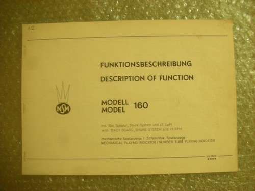 Juke box nsm model 160 - juke,