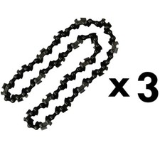 Lot de 3 chaînes 40 maillons pour tronçonneuse élagueuse