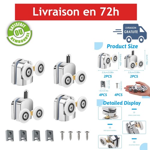 Roulettes porte douche - roulettes,