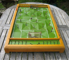 Ancien Jeu Babby Foot de table Vintage TECHNI-FOOT en Bois & Métal 90 cm