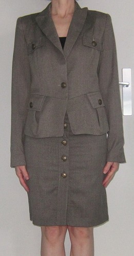 Tailleur jupe gris