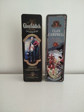 Glenfiddich - Clan Campbell Scotch Whisky Boîte Métal Déco Tin Box Vintage Empty