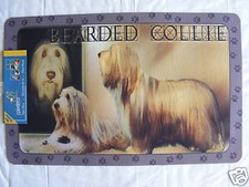 Tapis déco - chien BEARDED COLLIE  50 X 80 cm