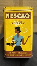 Ancienne boite en métal Nescao petit déjeuner