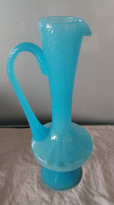Vintage BLUE OPALINE CARAFE