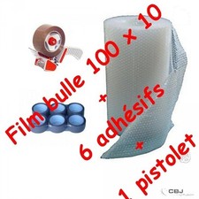 FILM BULLES 100 x 10 PAPIER BULLE + avec adhesif et devidoir offert