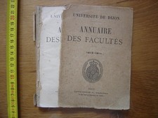 University of Dijon 1913 ANNUAIRE DES FACULTES 1914