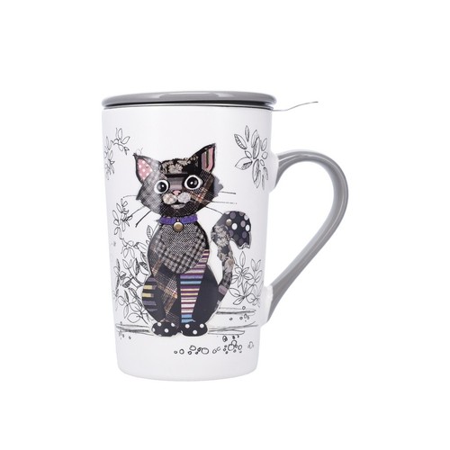 Tisanière porcelaine chat - porcelaine,
