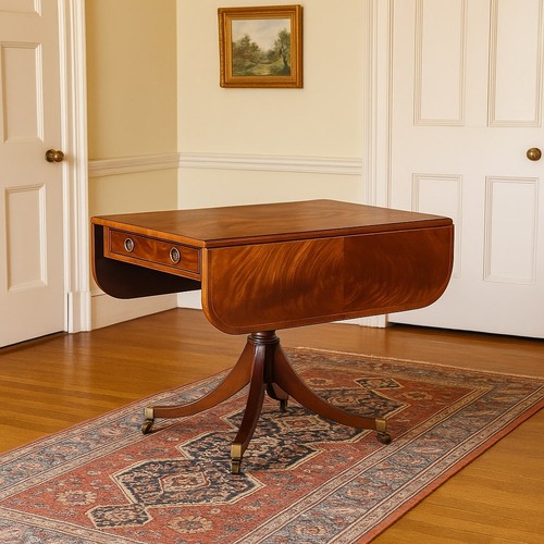 Table ancienne acajou tiroir - table,