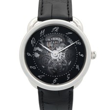 HERMES Arceau squelette Wrist Watch AR2.710 Auto Stainless Steel Used mens