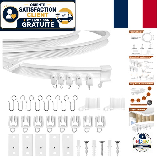 Rail rideau pvc - 1m, et