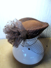 ancien CHAPEAU à VOILETTE