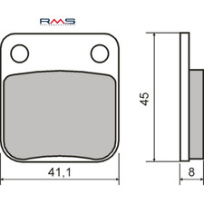 Paire Plaquette de Frein RMS