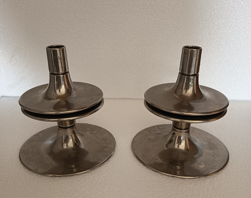 Ancienne paire bougeoirs - ancienne,