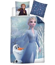 Disney Reine Elsa Anna Olaf Linge de Lit Réversible Set 80x80 CM 135x200 CM