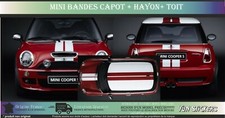 Mini Cooper One Autocollant -Bandes Toit + Capot + hayon  S R50 R56 F56 JCW 1.6
