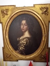 Portrait de princesse italienne Huile sur Toile XVII XVIII siecle