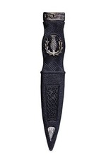 HW Kilt Highlandwear Sécurité Sgian Dubh Tétine Étain Montage Chardon Antique