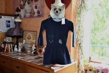 robe catimini neuve 4 ans marine avec lapin  un peux epaisse tres chic chaude**
