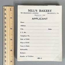 Vtg 1950s Nill's Bakery