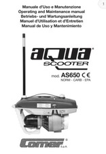 AQUA SCOOTER AS650 COMER SPA PARTS MANUAL CATALOGUE COPY