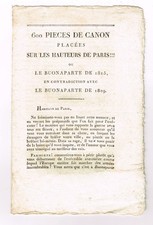 CENT JOURS / RARE PAMPHLET