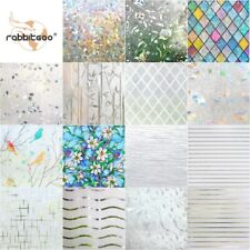 rabbitgoo Frosted Window Film Privacy Static Cling Stained Glass Film Decoration