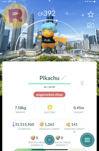 Shiny pikachu cyan afro hat - pikachu,