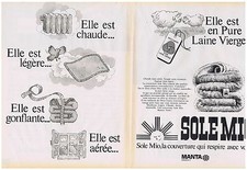 1981 ADVERTISING ADVERTISEMENT 104 SOLE MIO the cover that breathes with you 2pg