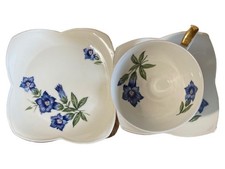 Alboth & Kaiser Tasse et Soucoupe Alka-Kunst Bavaria Bleu Fleurs