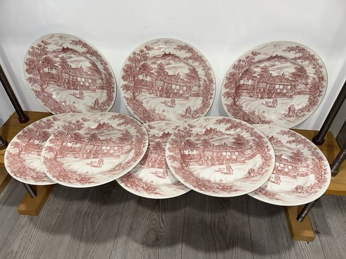 Grandes assiettes plate rouge - assiettes,
