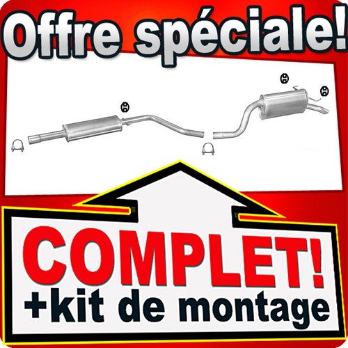 Ligne pot échappement - ligne, pour