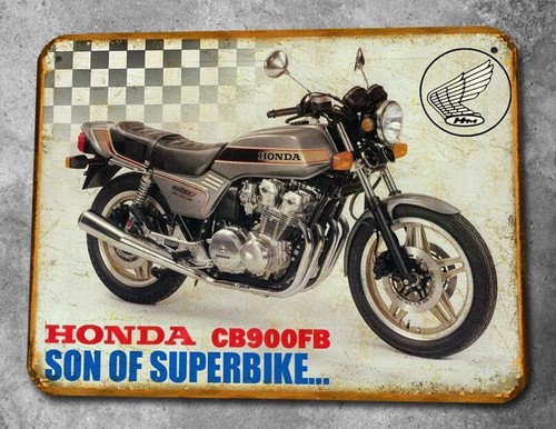 Plaque metal vintage honda - plaque,