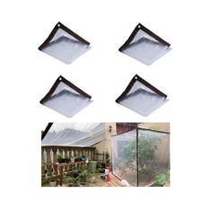 Bâche transparente avec œillets, feuille de bâche pour meubles polyvalente,