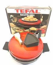 Vtg T-FAL Tefal Orange Raclette Swiss Style Cheese Grill in Box, Made in France