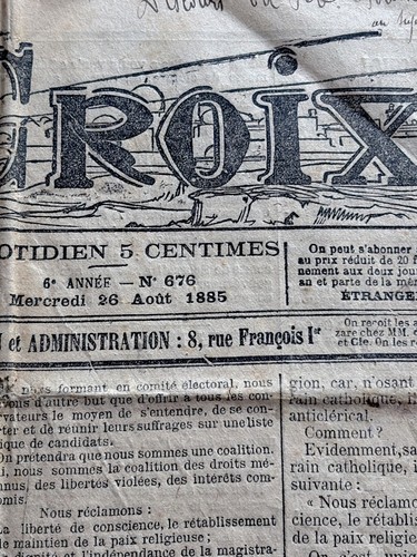 Ancien journal croix - croix, 26