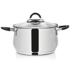Casserole Inox Premium DALIE 20cm avec Couvercle Verre 3,7L Orion