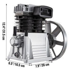 Pompe à Tête de Compresseur d'Air 375 L/min 2,2 kW Double Cylindre