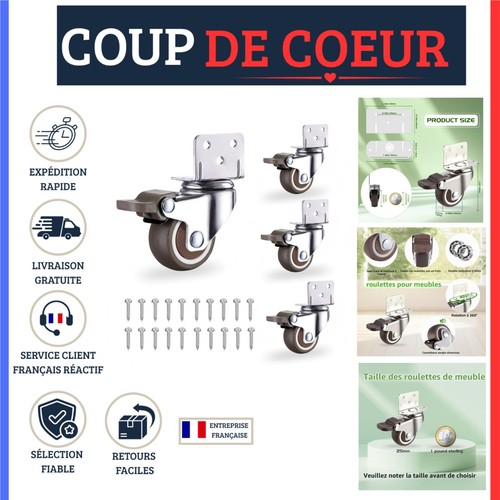Lot roulettes pivotantes - lot,