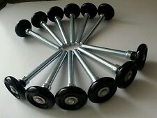 Black Nylon Garage Door Rollers - Wheels - Quiet Nylon -12 Qty