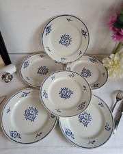 6 Assiettes Plates en faïence