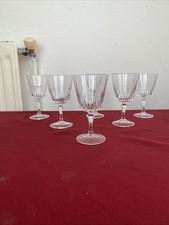 6 verres à vin blanc cristal