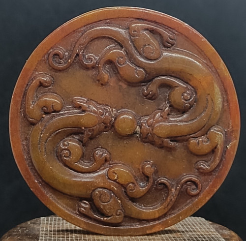 Ancien pendentif jade hetian - ancien,